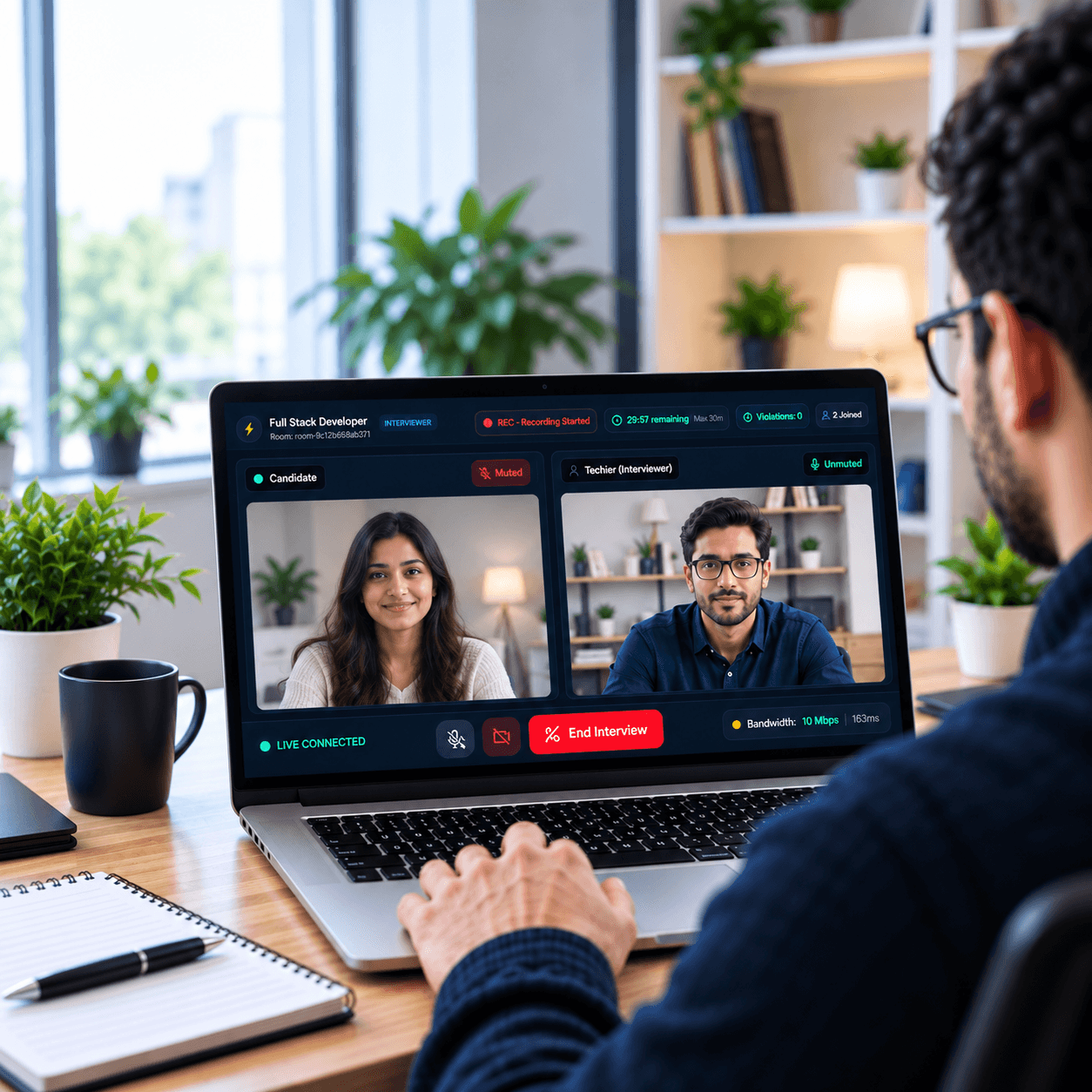 Exelara AI F2F Interview Interface
